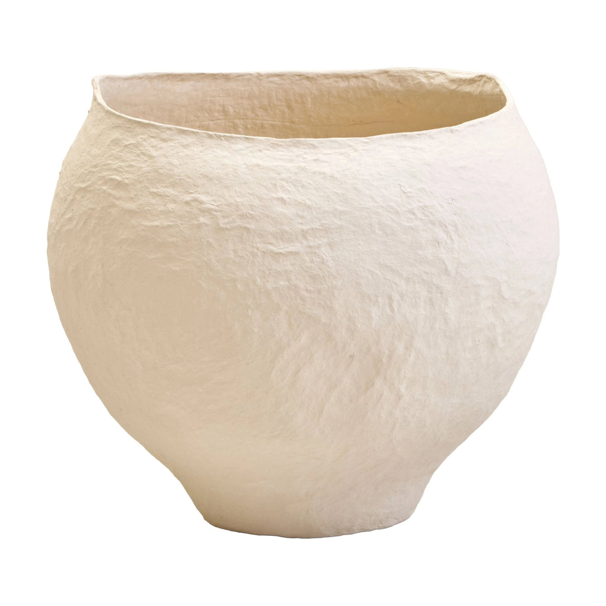 Papyrus Large Beige Cotton Mache Planter