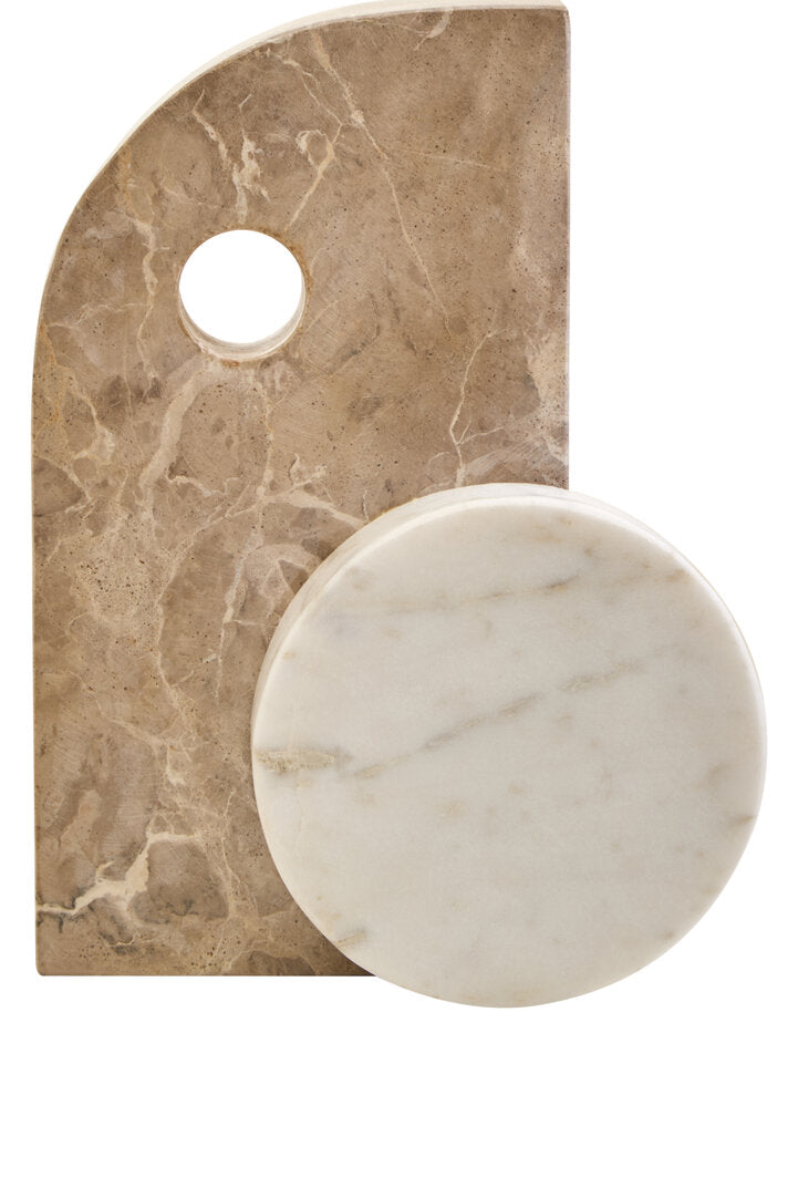 Como Chocolate & White Marble Sculpture