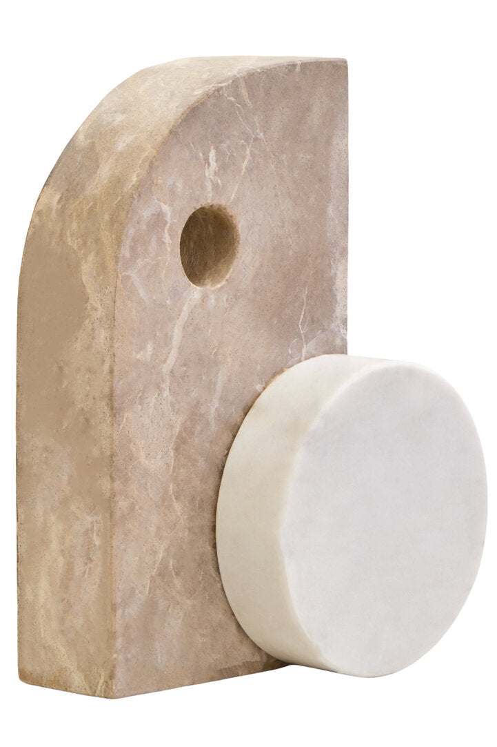 Como Chocolate & White Marble Sculpture