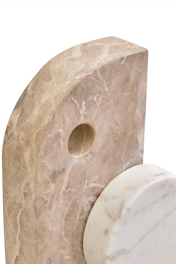 Como Chocolate & White Marble Sculpture