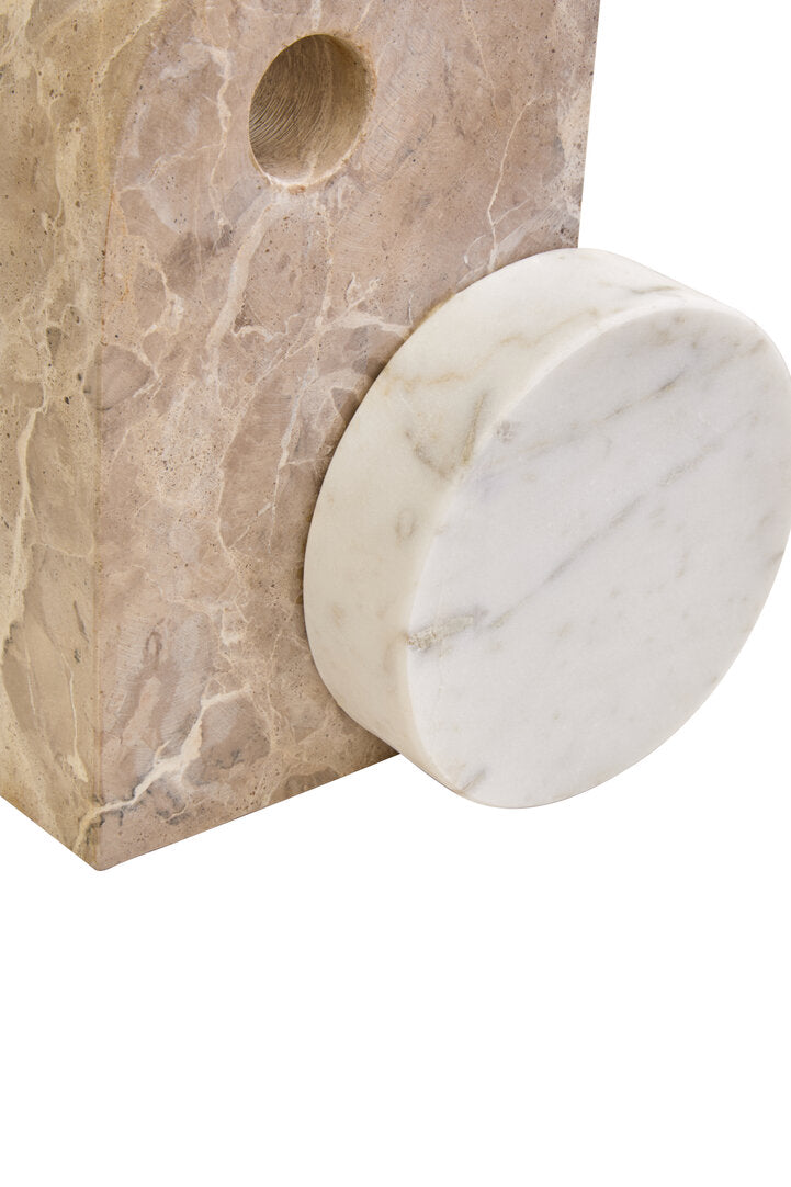Como Chocolate & White Marble Sculpture