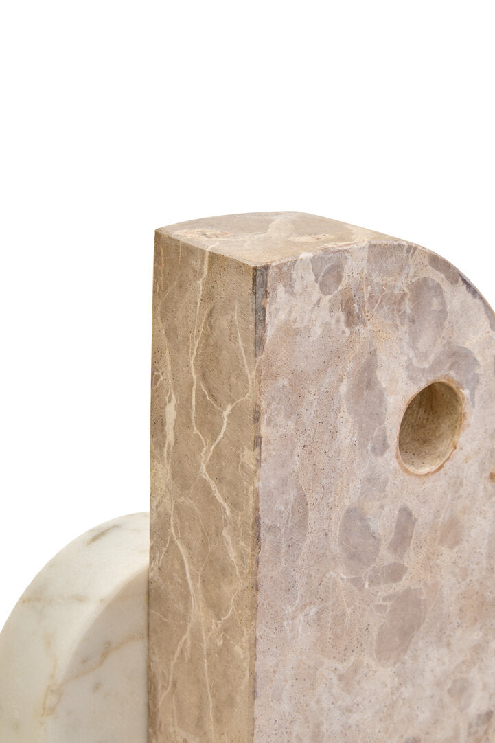 Como Chocolate & White Marble Sculpture