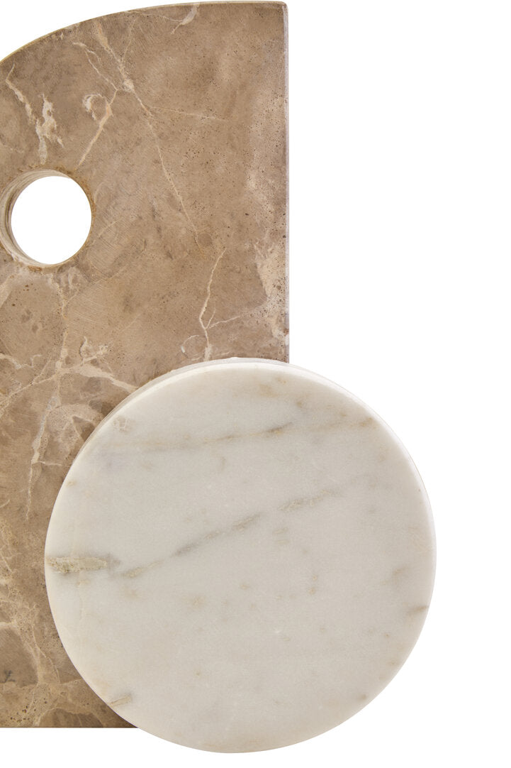 Como Chocolate & White Marble Sculpture