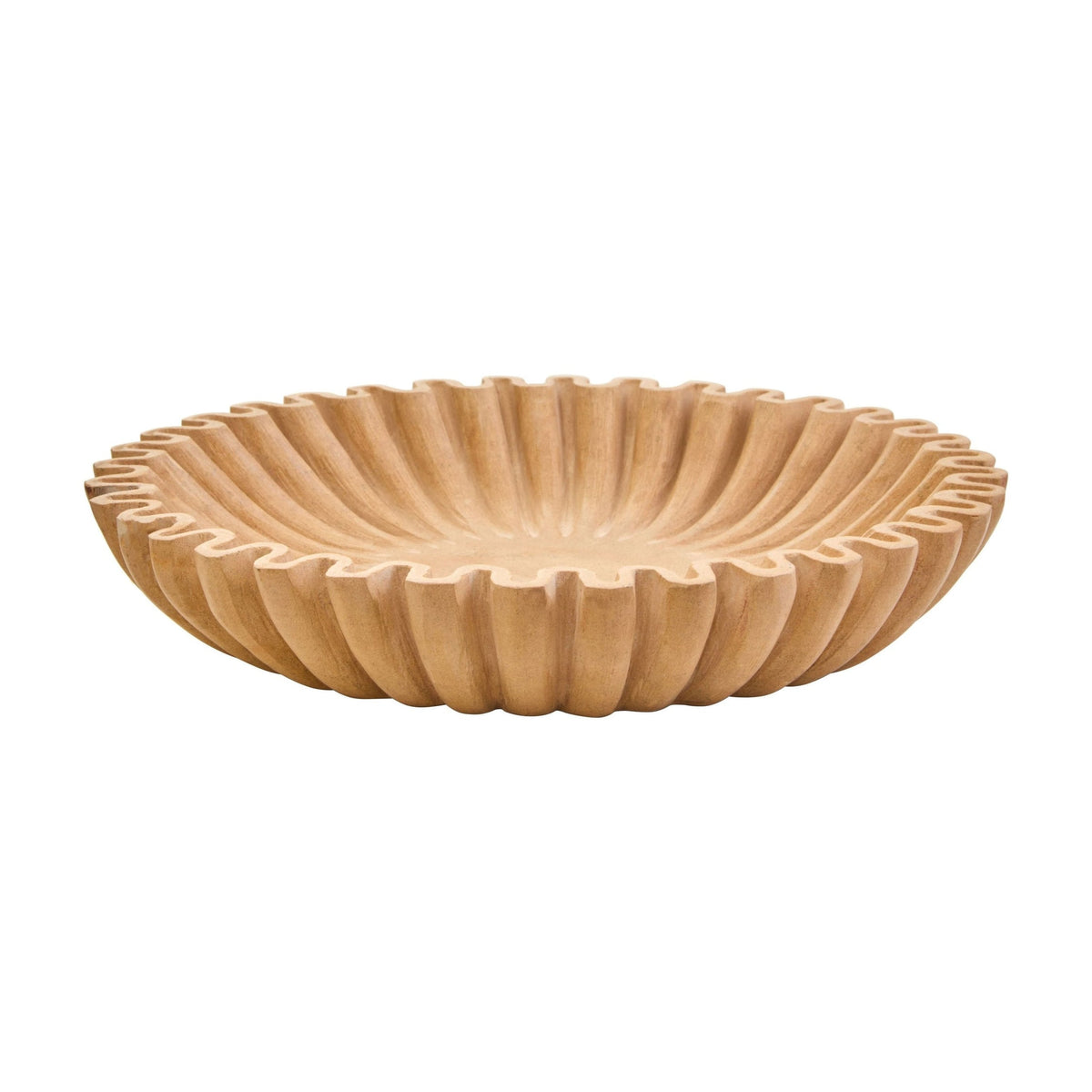 Florence Large Ochre Fluted Marble Bowl