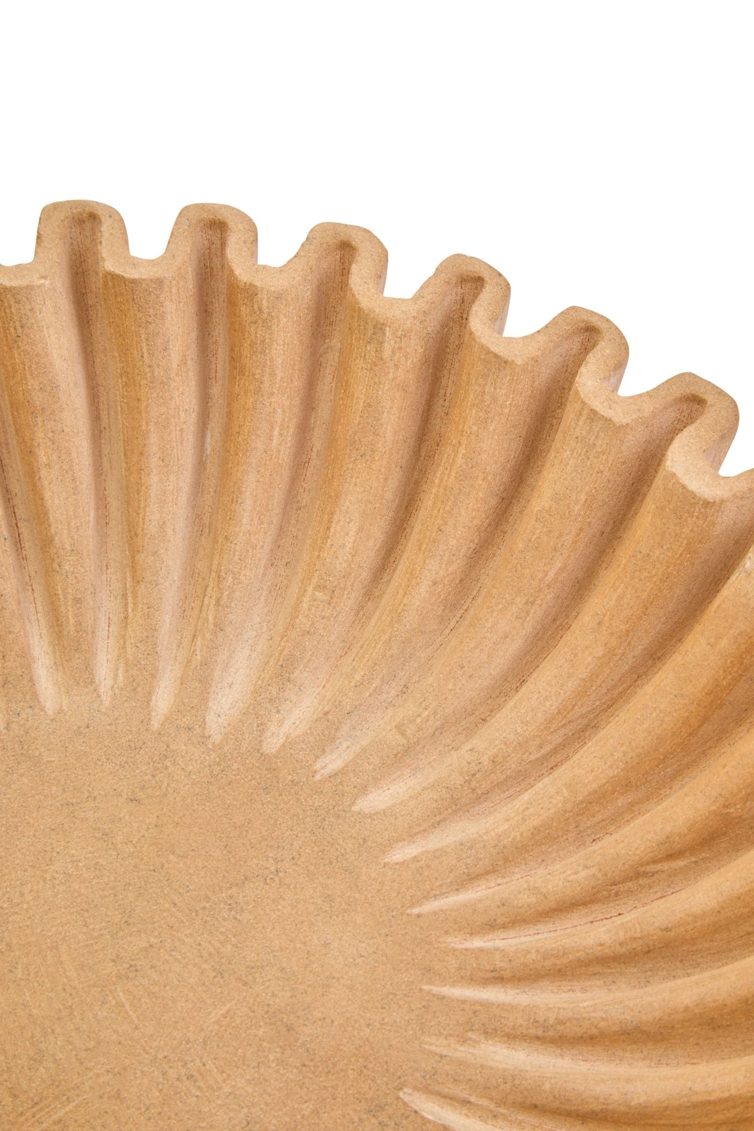 Florence Large Ochre Fluted Marble Bowl
