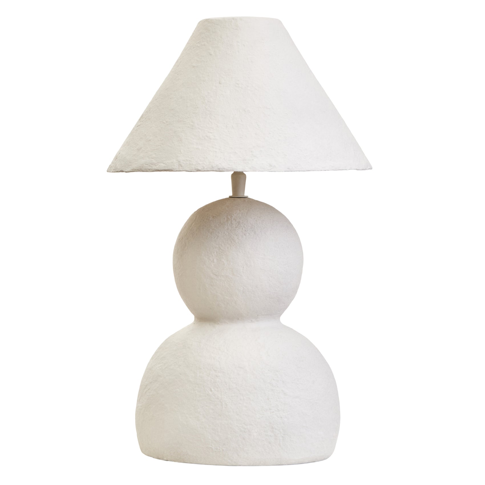 Nissi White Papier Mache Table Lamp