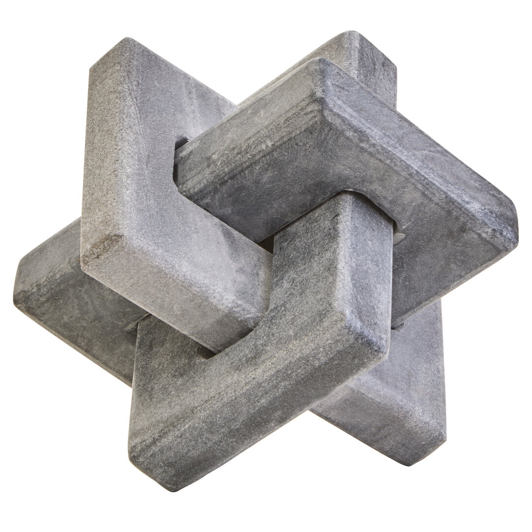 Rico Grey Marble Knot Sculpture