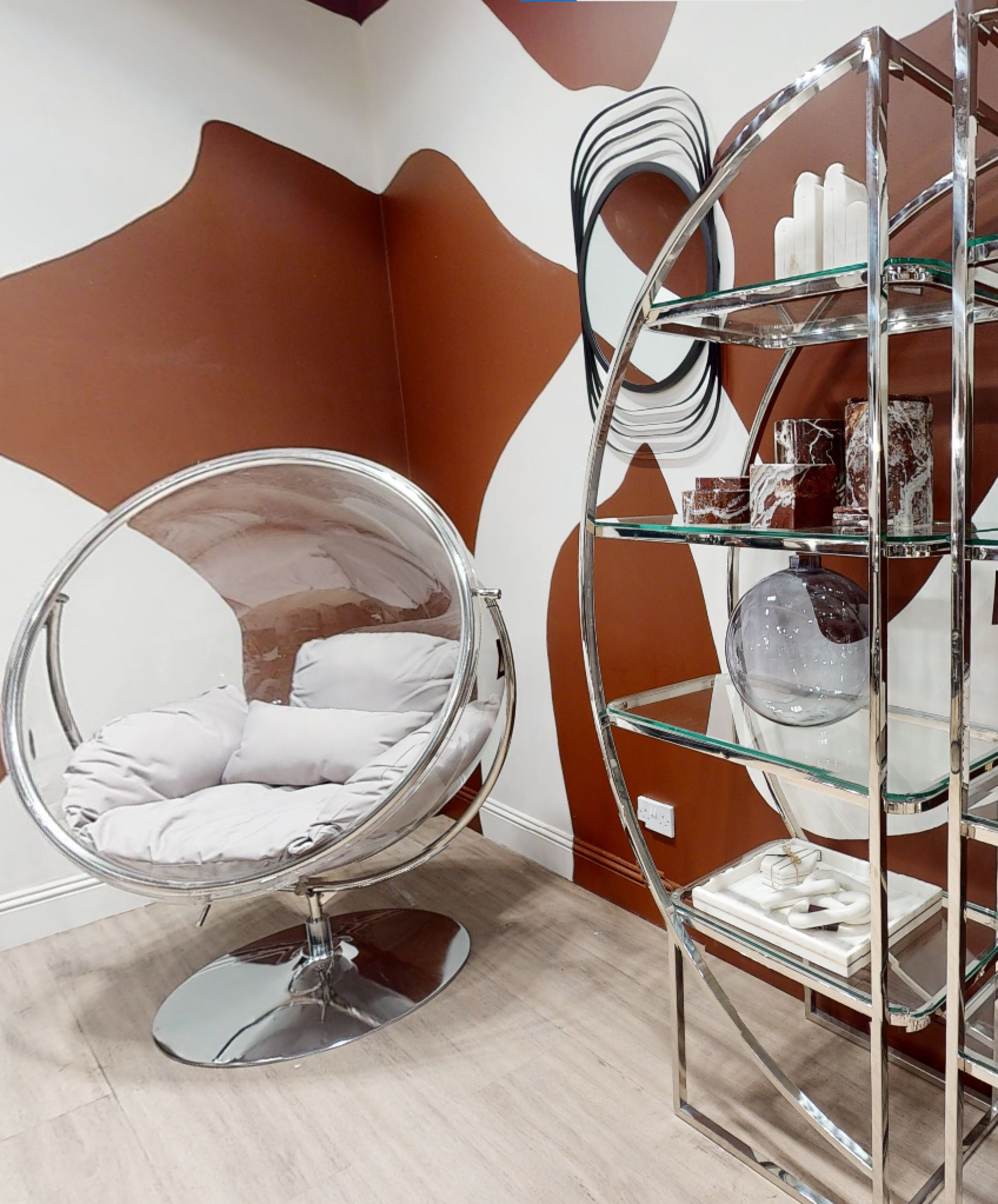 Edgar White Marble Gold Inlay Tray