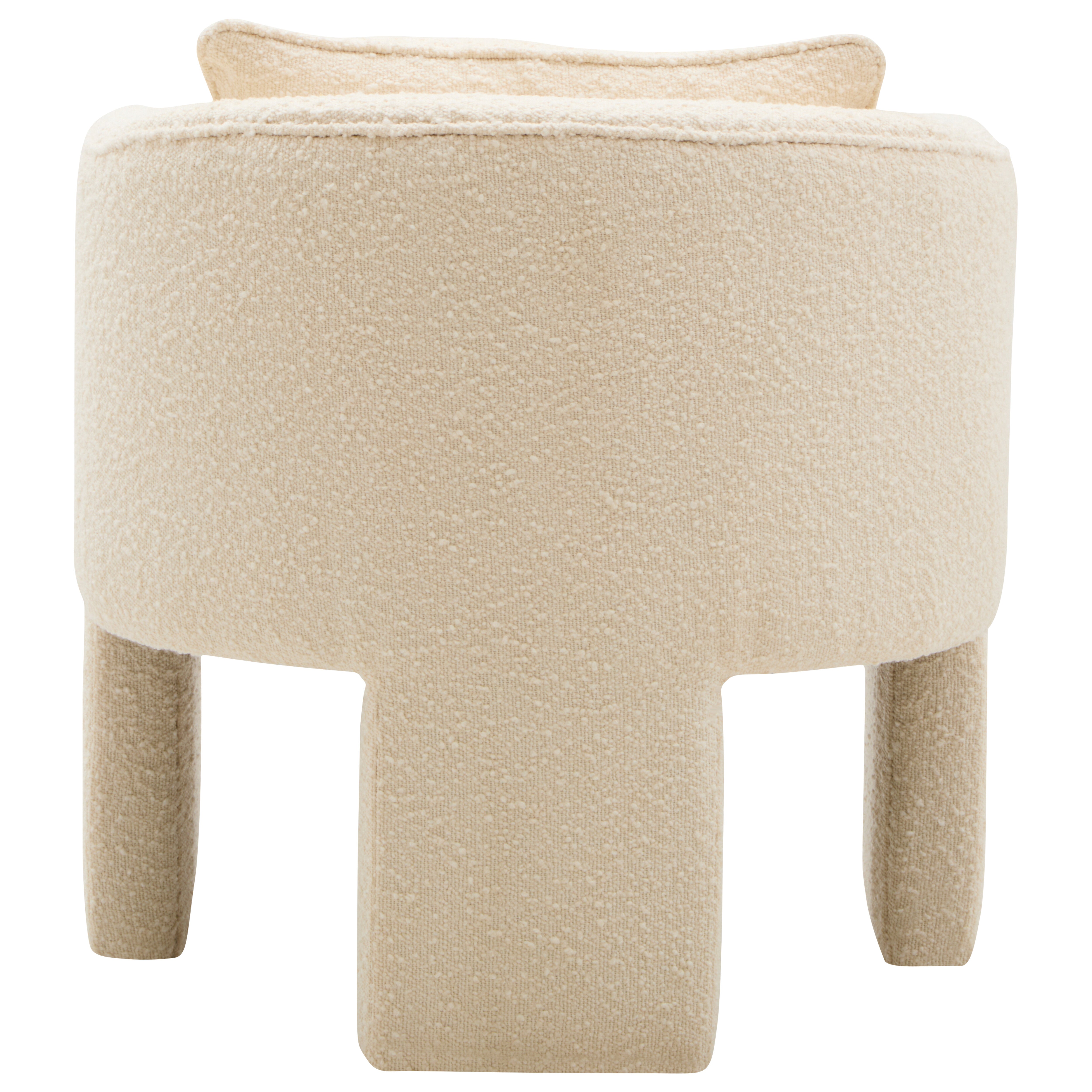 Rosa Ivory Boucle Curved Armchair
