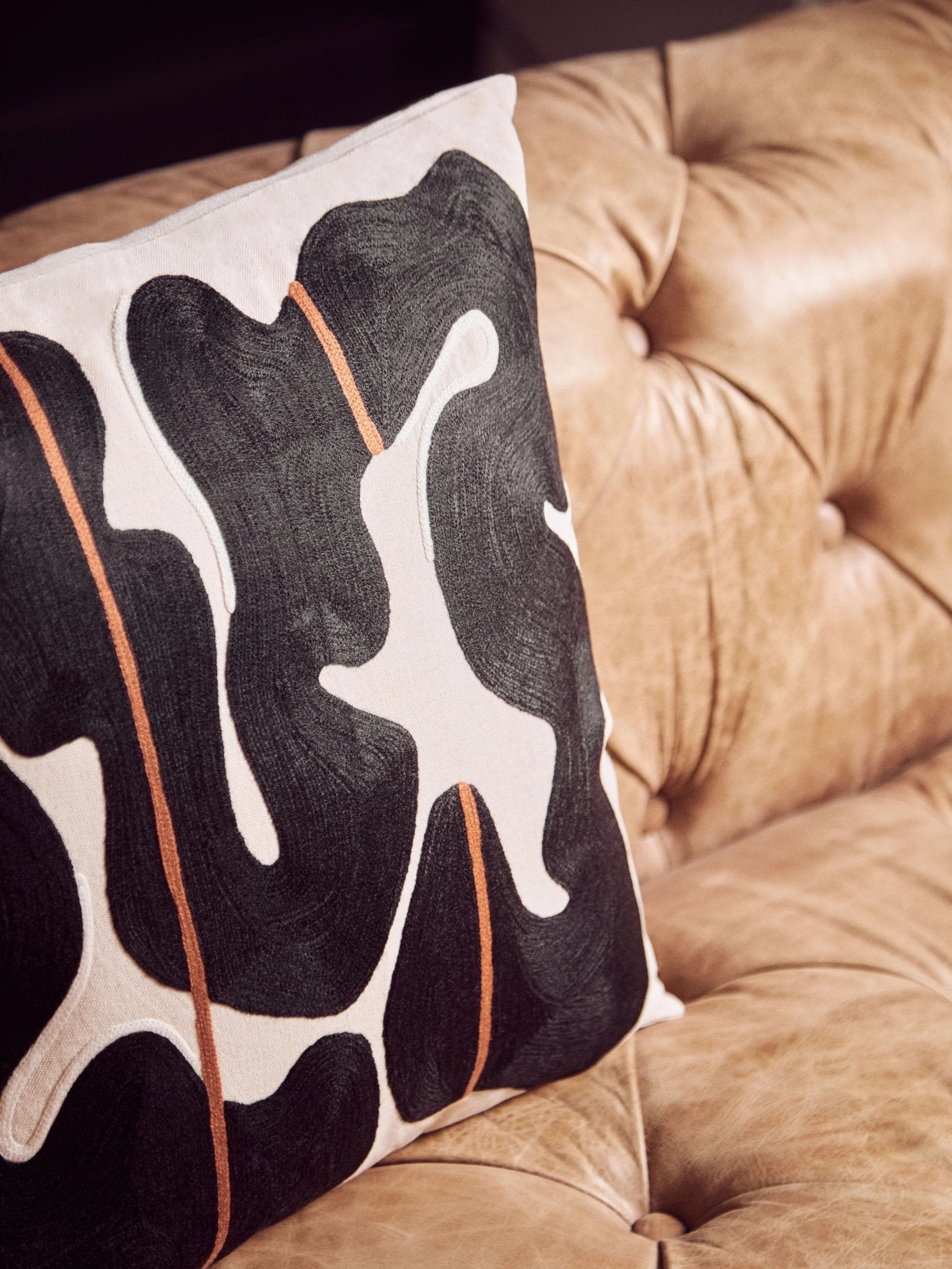 Kensington 3 Seater Brown Leather Modern Chesterfield Sofa