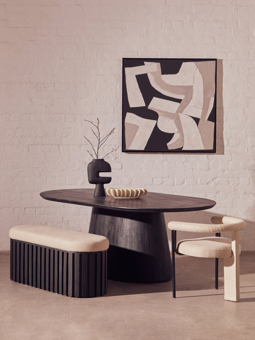 Noah Monochrome Abstract Textured Wall Art