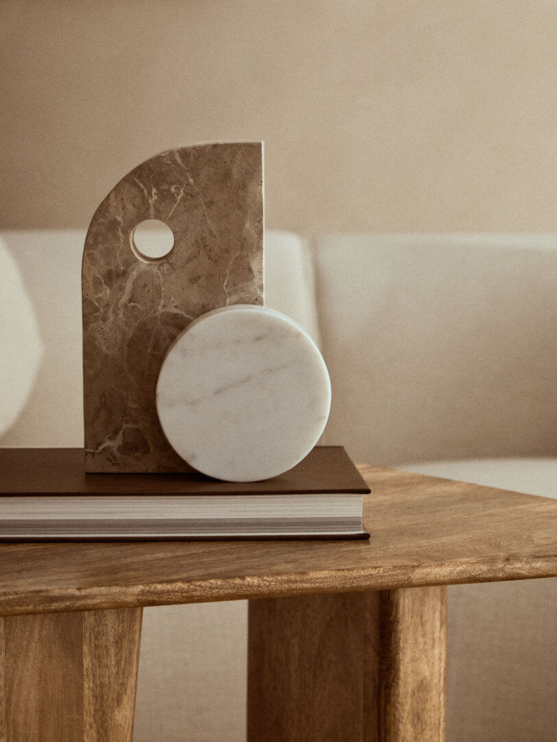 Como Chocolate & White Marble Sculpture