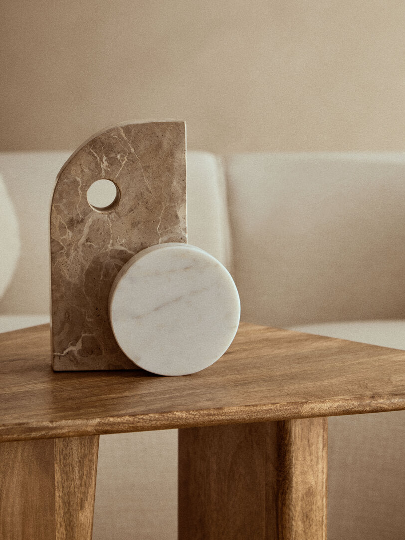 Como Chocolate & White Marble Sculpture