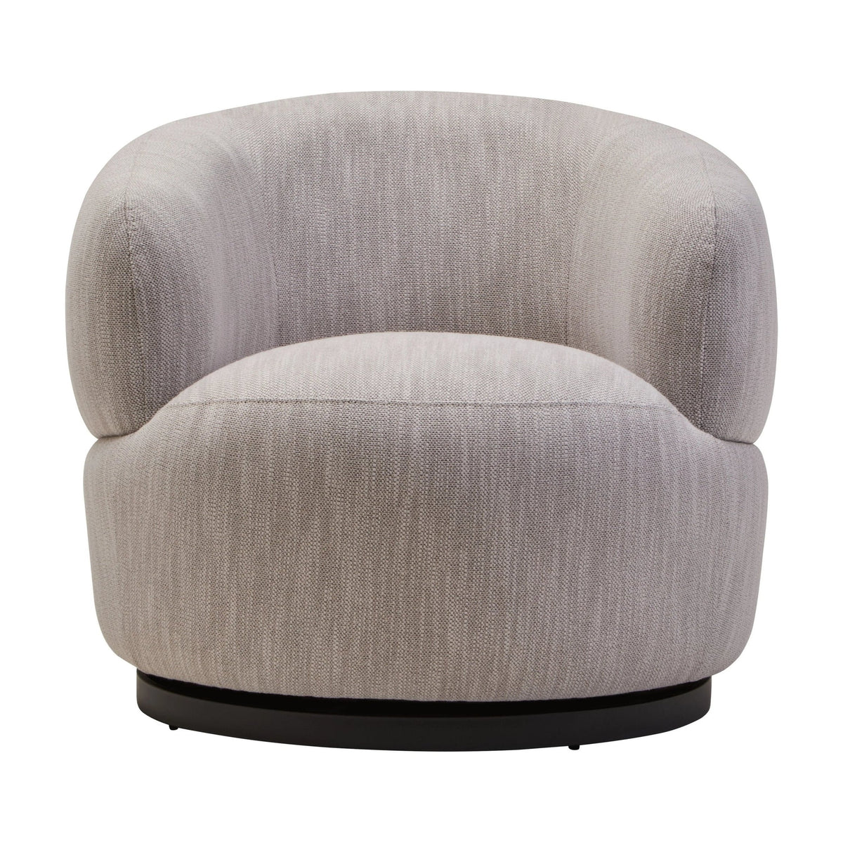 Swell Textured Grey Curved Swivel Chair