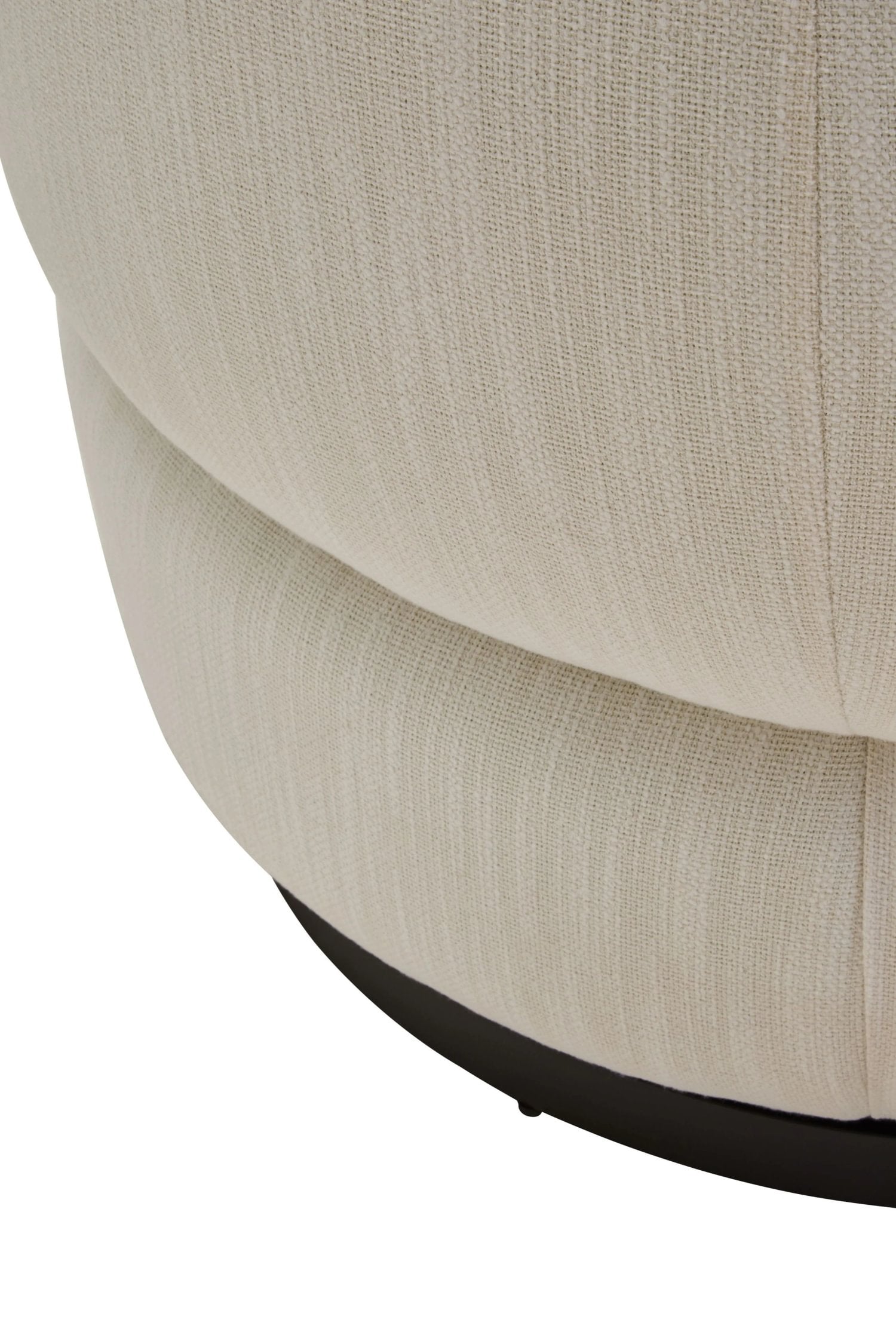 Swell Textured Cream Curved Swivel Chair