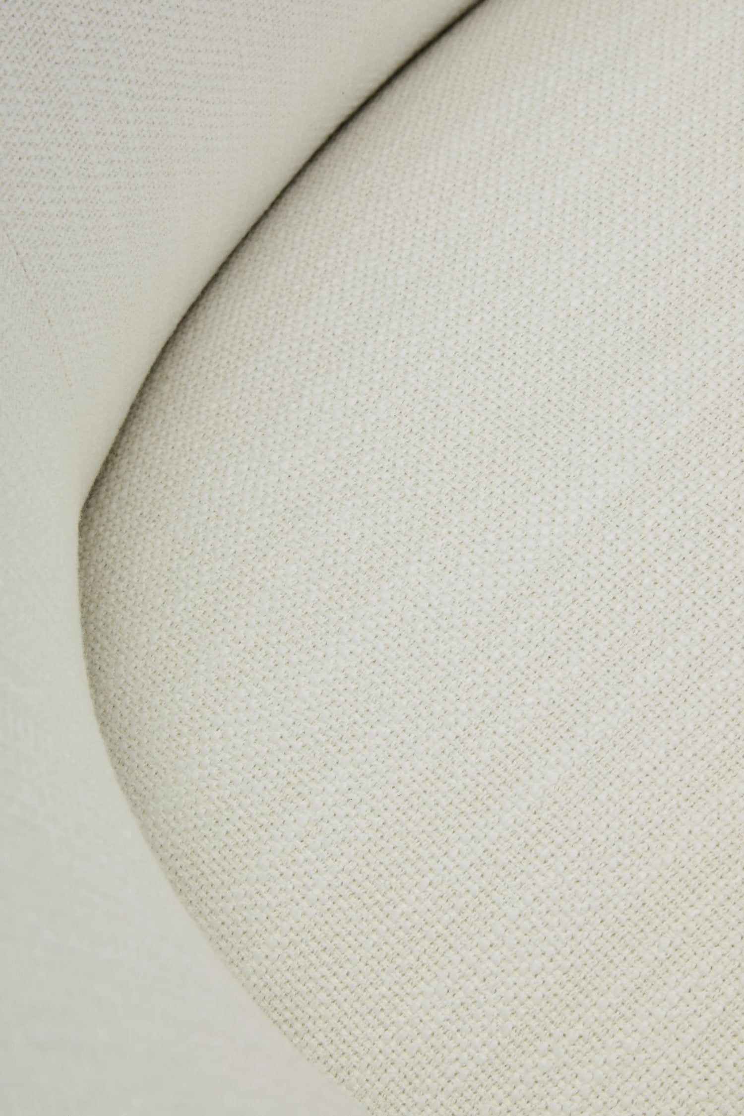 Swell Textured Cream Curved Swivel Chair