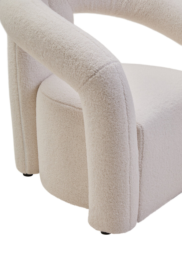 Miller Ivory Boucle Statement Chair