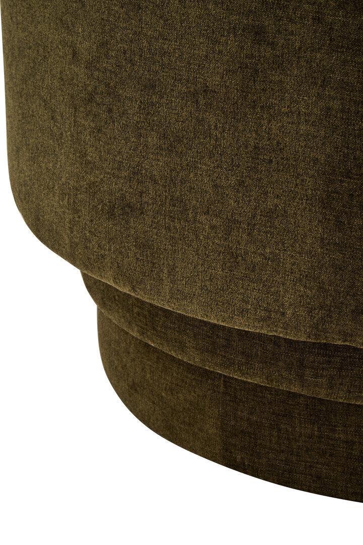 Hudson Forest Green Chenille Curved Chair