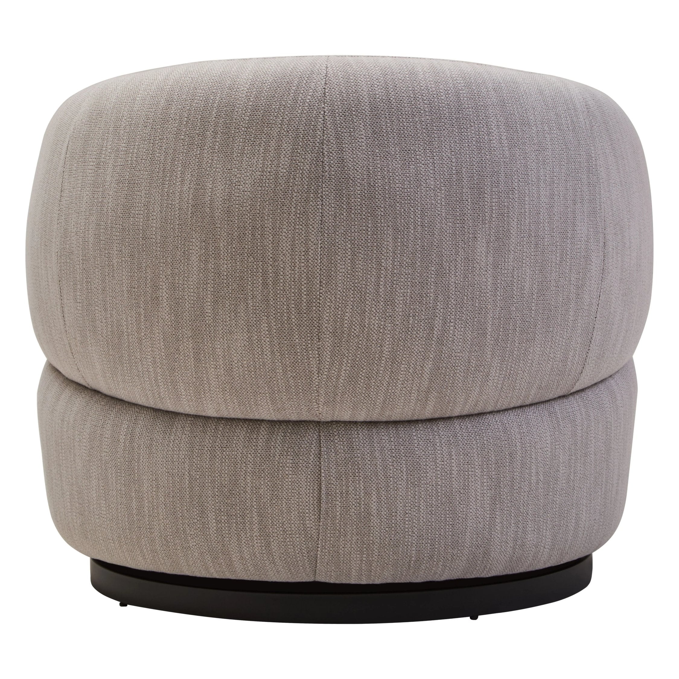 Swell Textured Grey Curved Swivel Chair