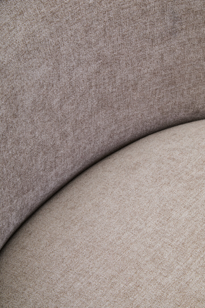 Hudson Taupe Chenille Curved Chair