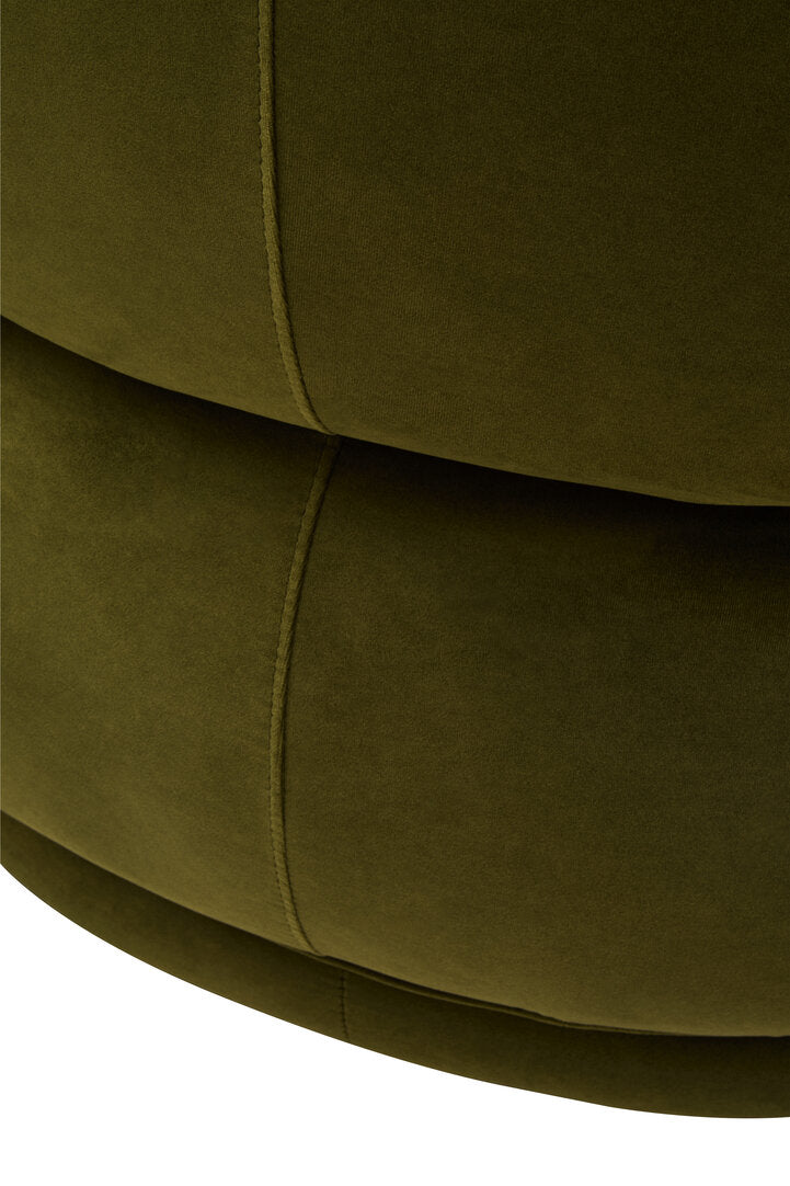 Clover Forest Green Curved Velvet Chair