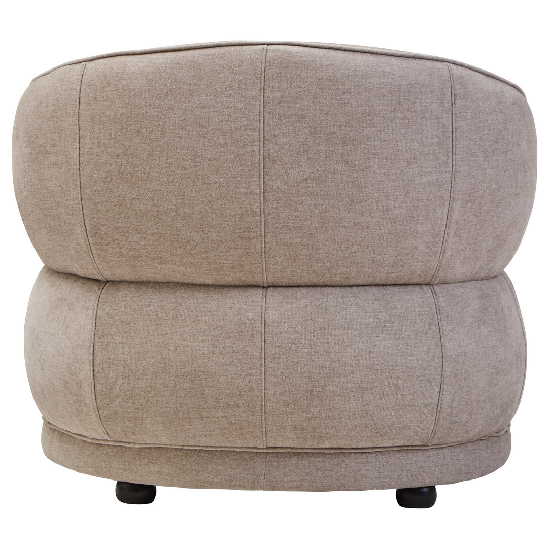 Cooper Taupe Chenille Curved Chair