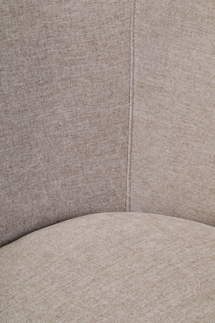 Cooper Taupe Chenille Curved Chair