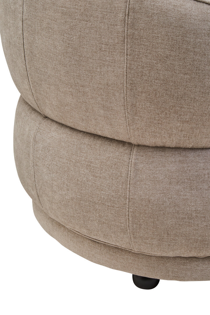 Cooper Taupe Chenille Curved Chair