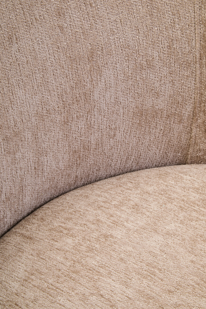Jude Deep Stone Chenille Curved Chair