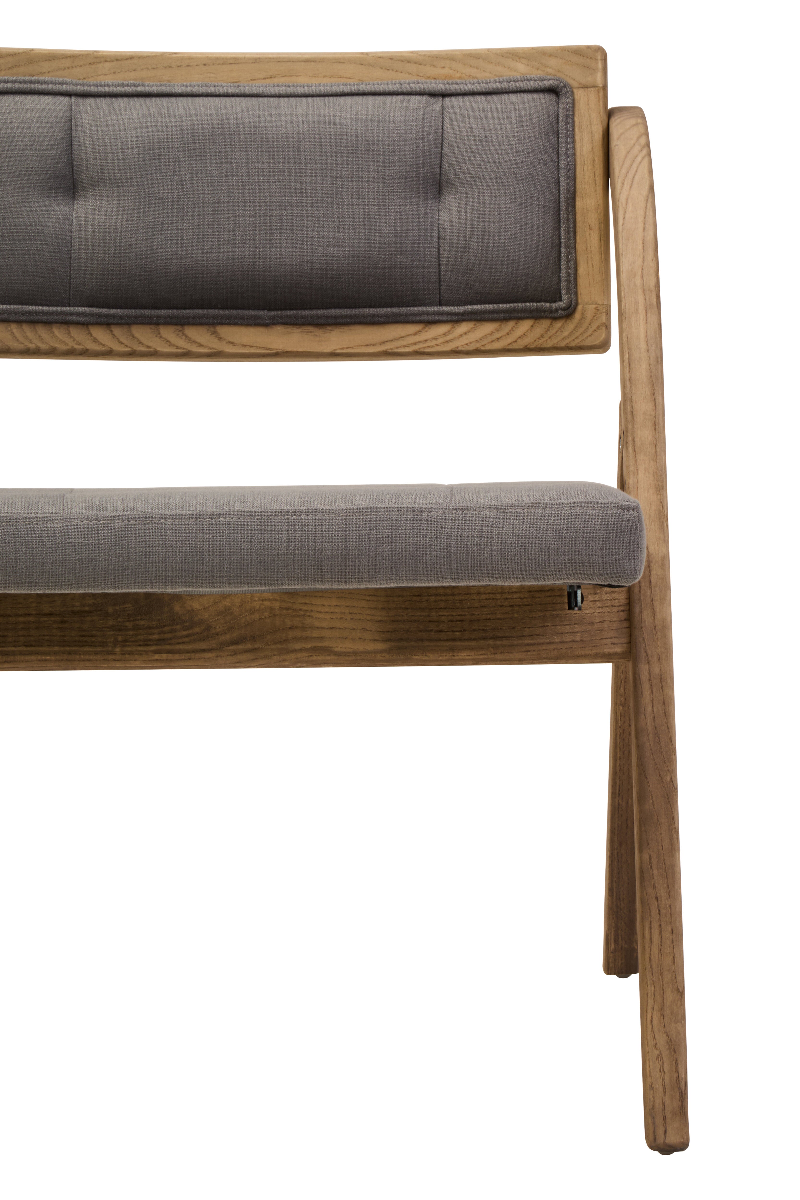 Esster Grey Wash Elm Wood Folding Chair
