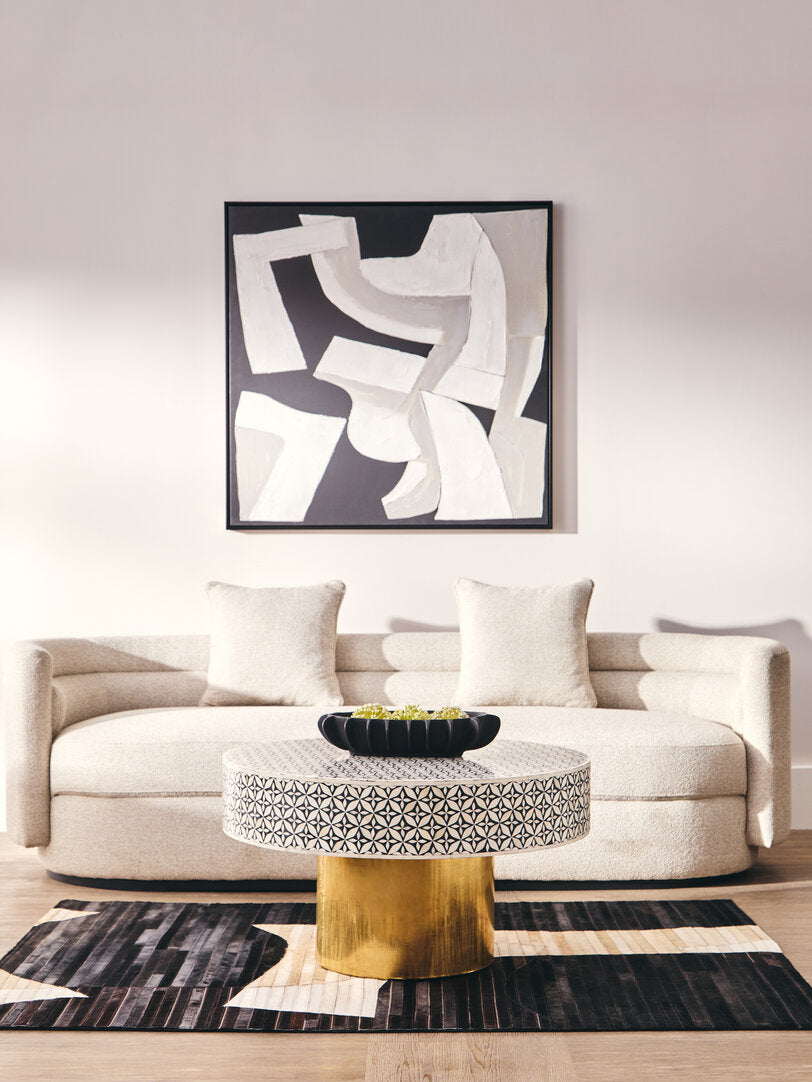 Noah Monochrome Abstract Textured Wall Art