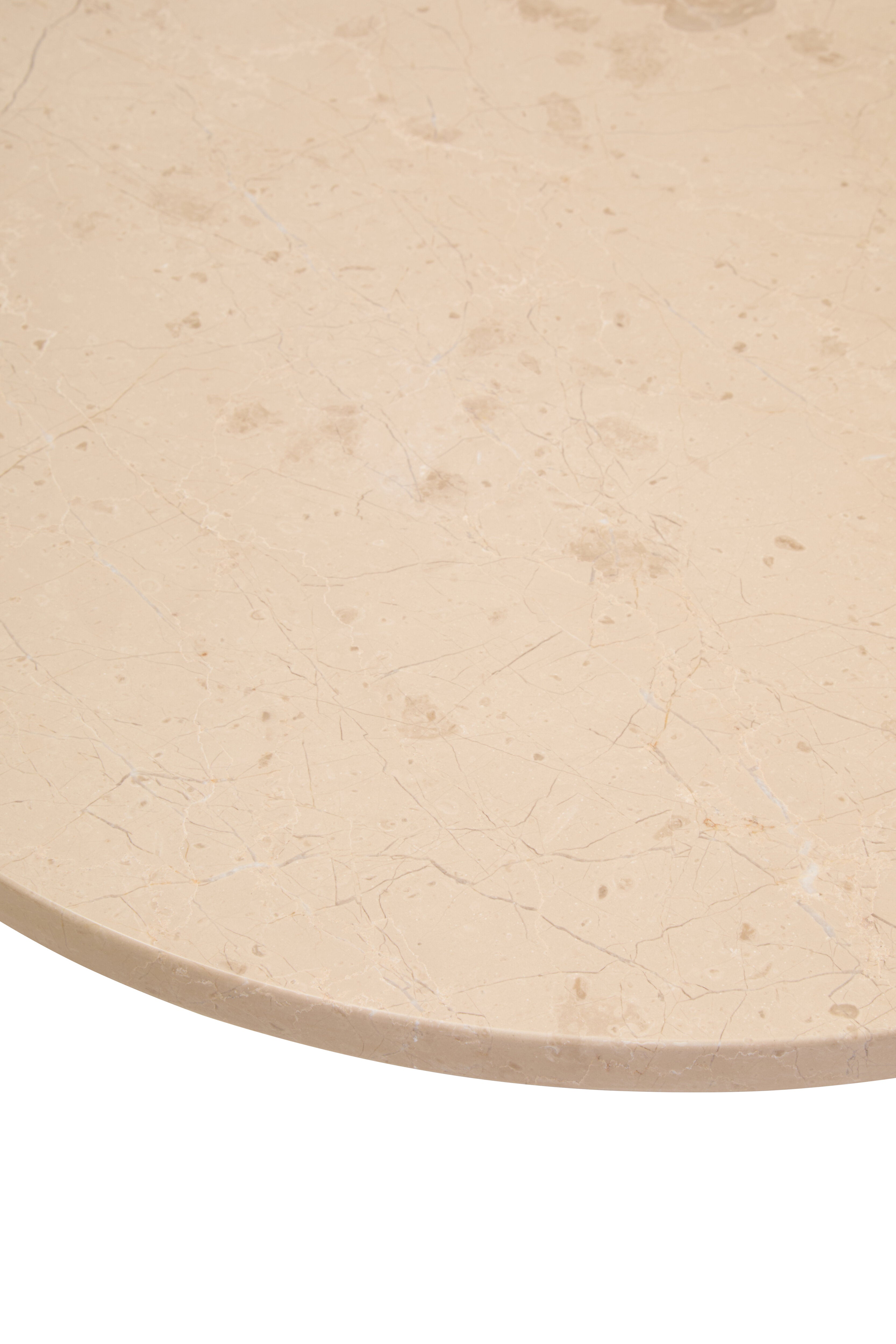Solanto Round Travertine Top Coffee Table | Small