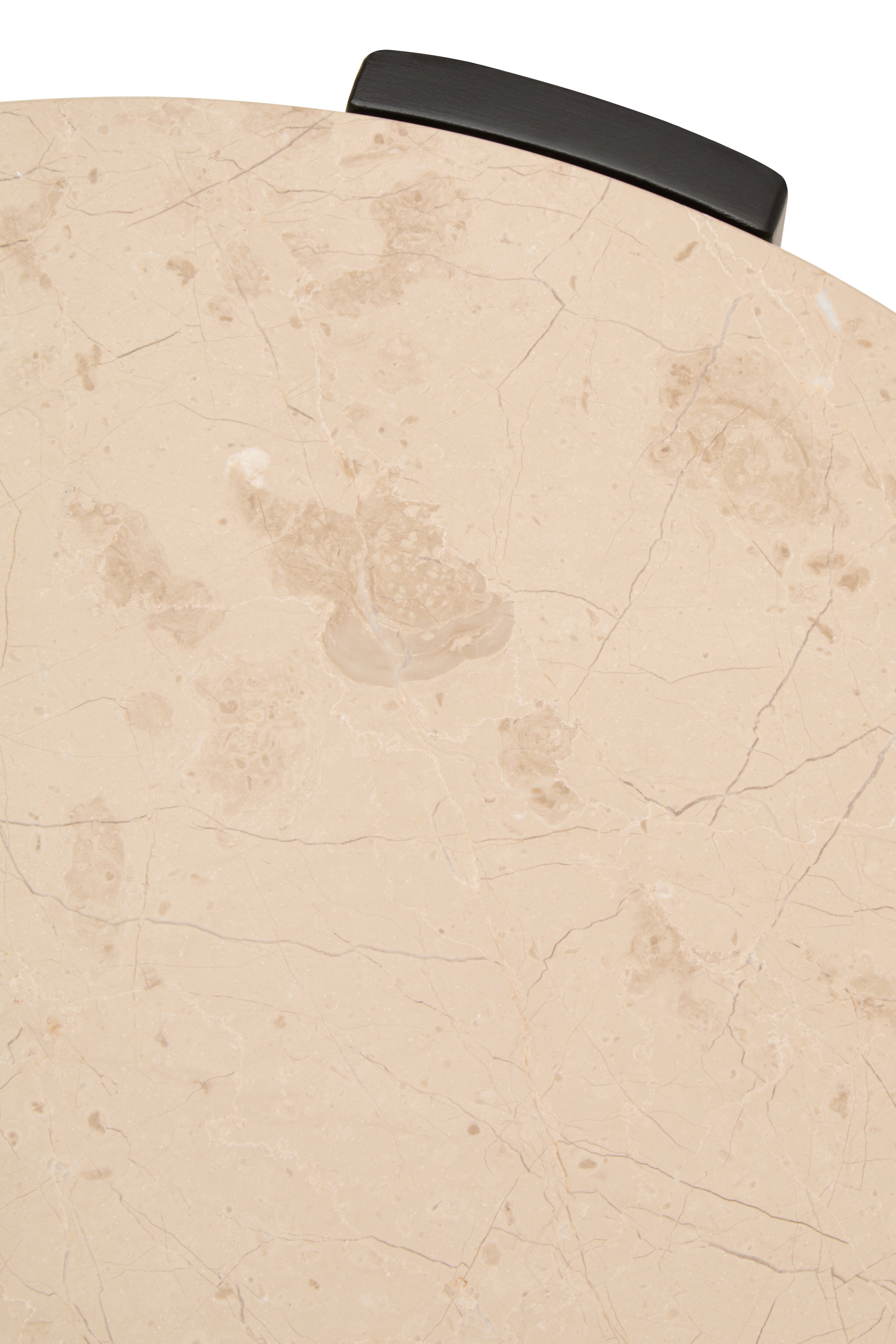 Solanto Round Travertine Top Coffee Table | Small