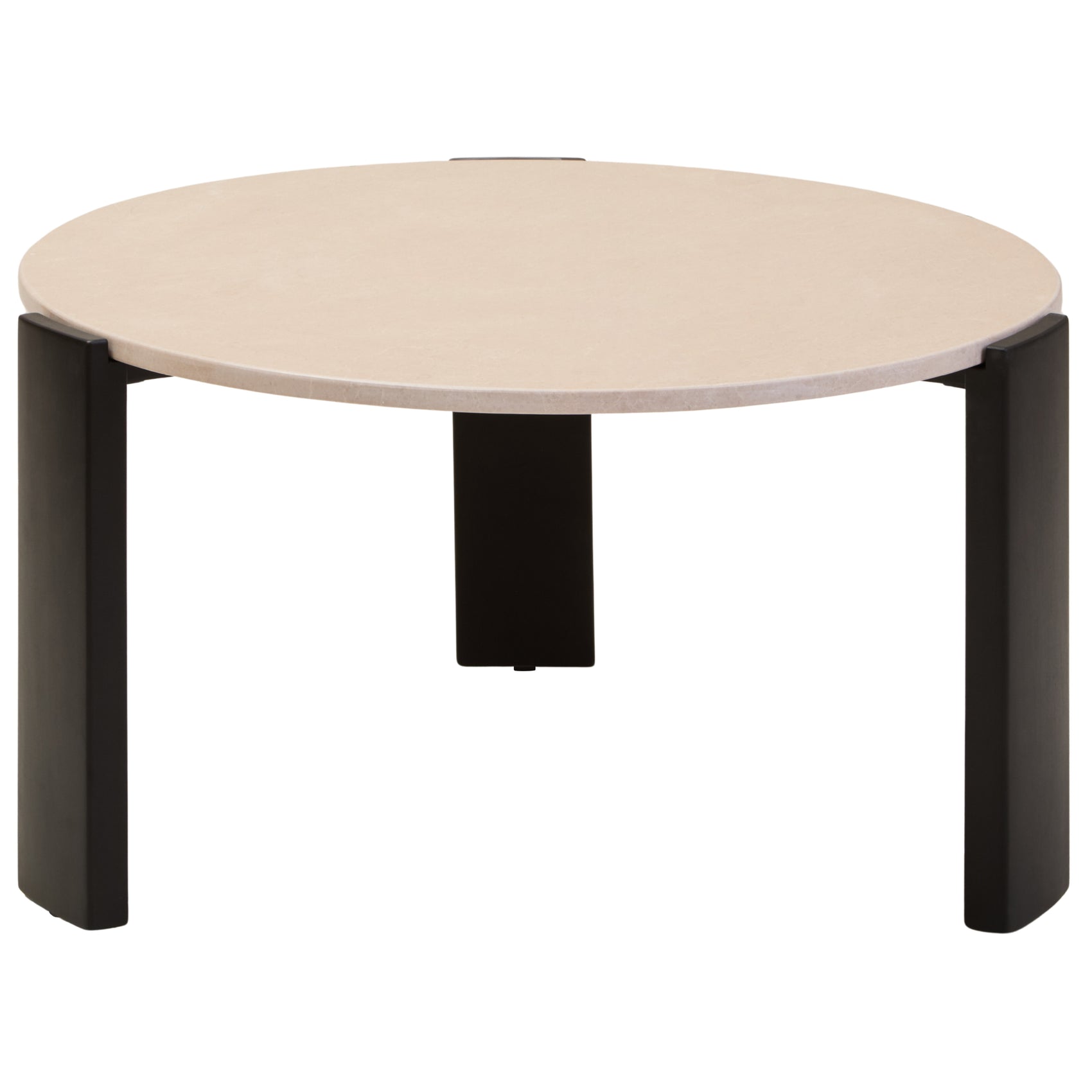 Solanto Round Cream Marble Top Coffee Table | Large