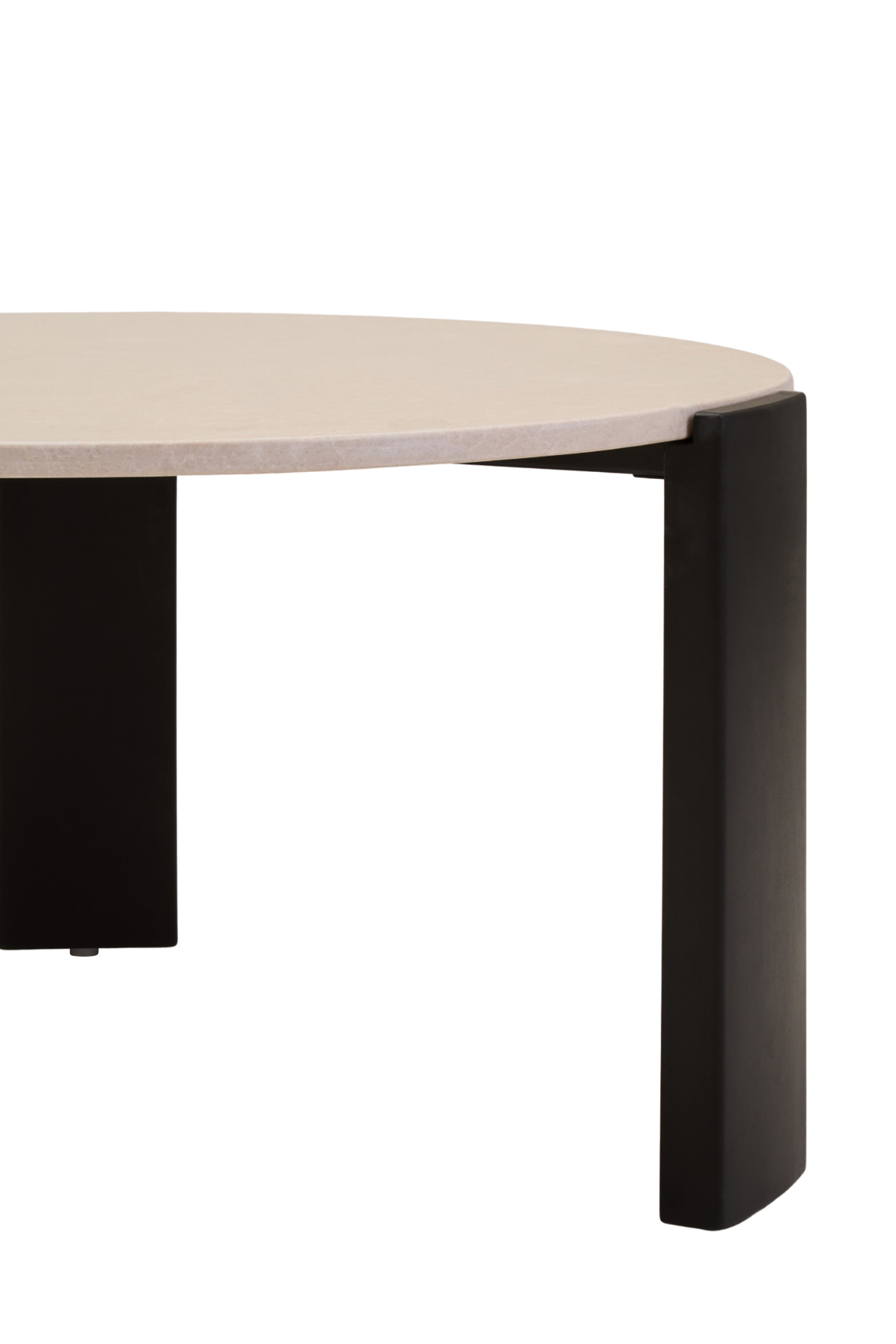 Solanto Round Cream Marble Top Coffee Table | Large