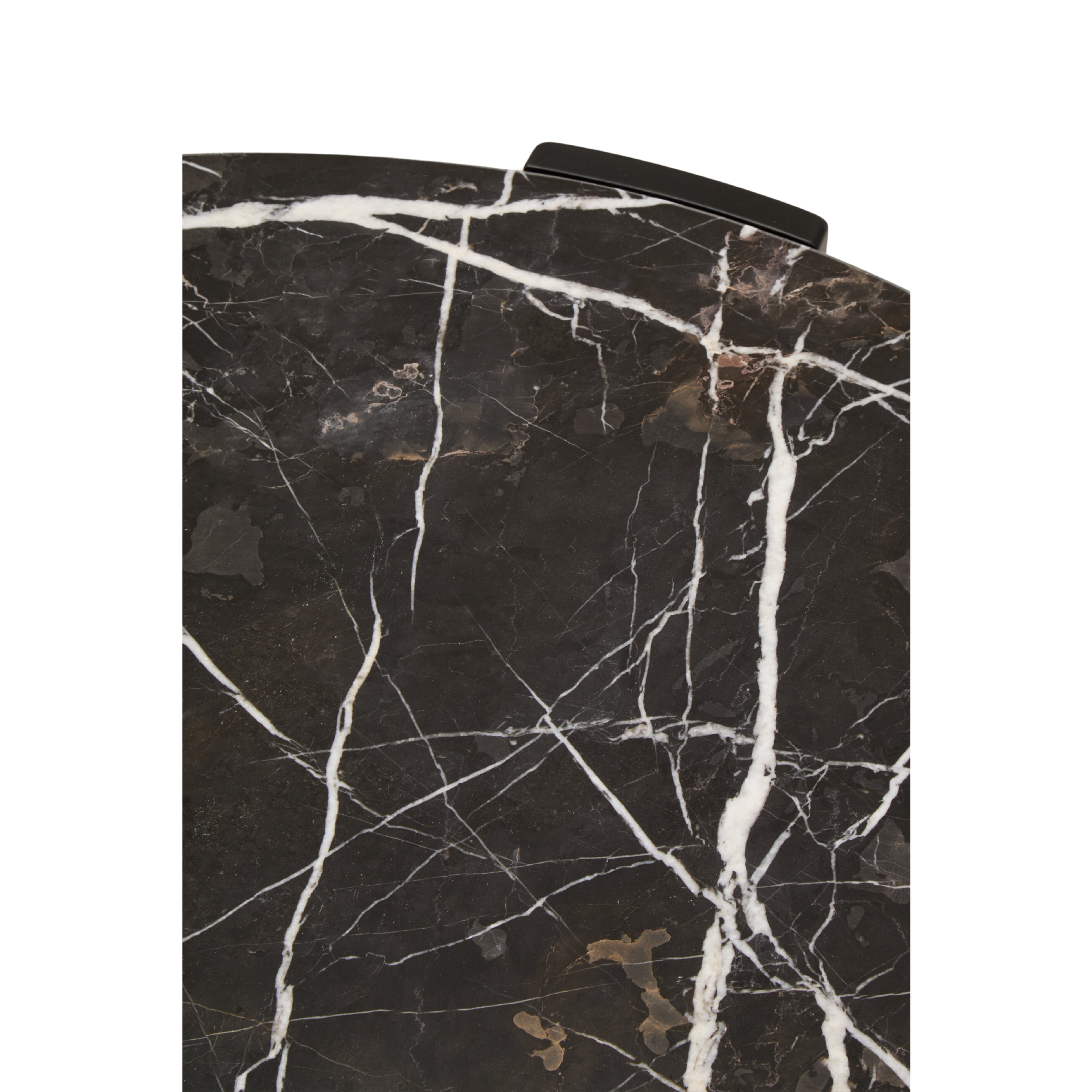 Solanto Round Black Marble Top Coffee Table | Large