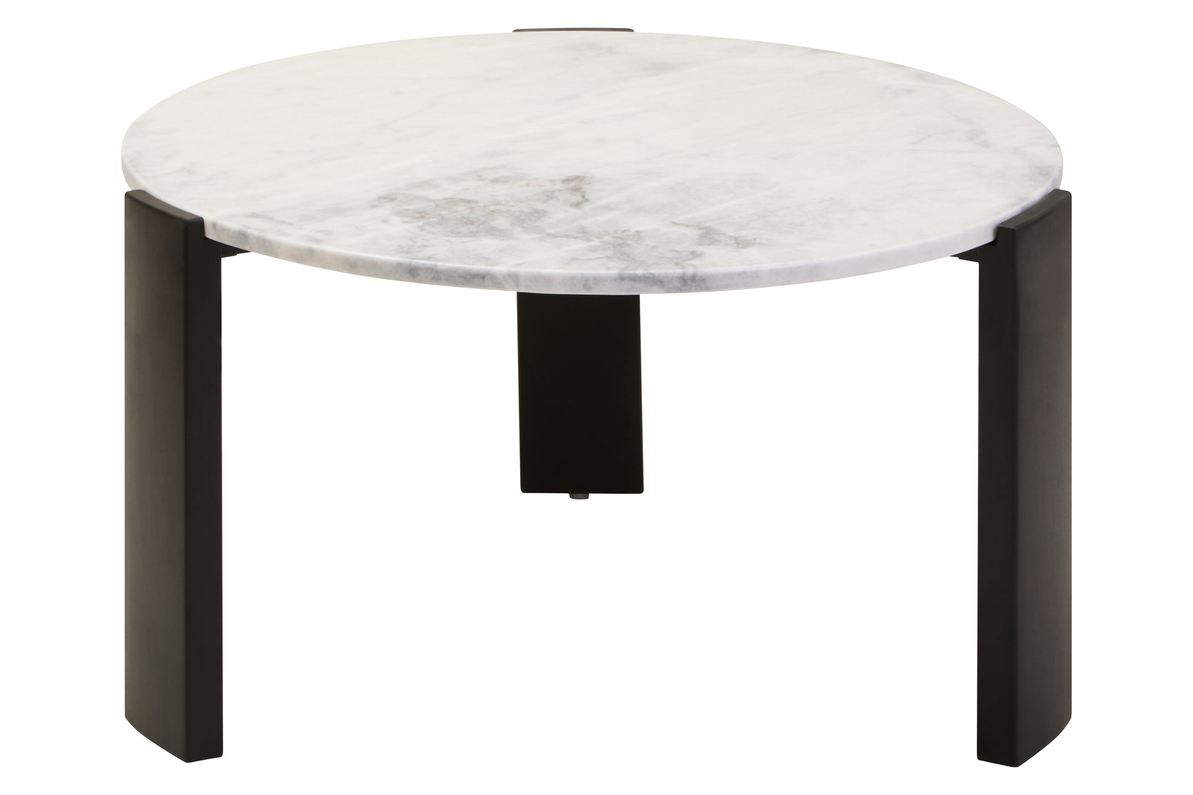 Solanto Round White Marble Top Coffee Table | Large