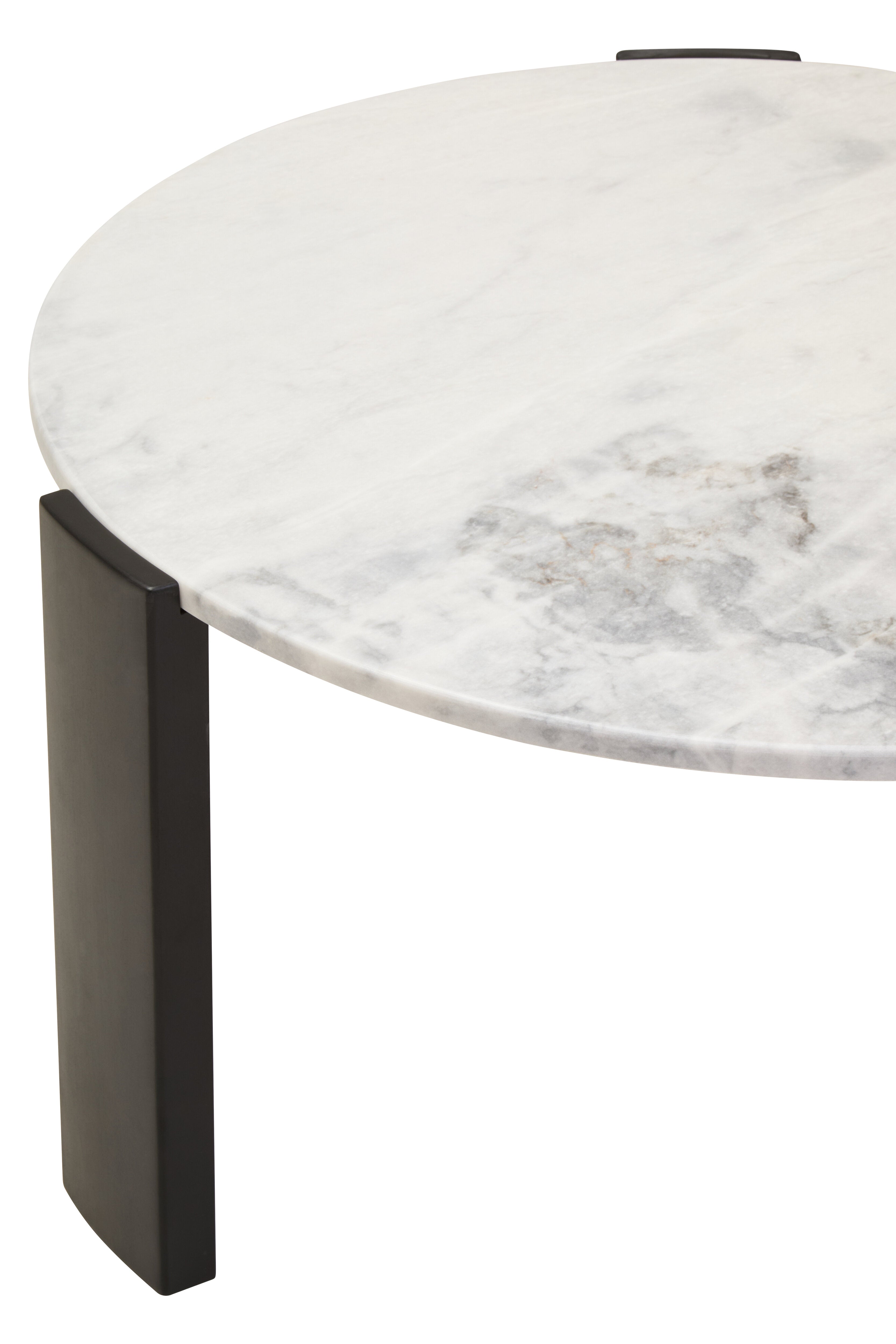 Solanto Round White Marble Top Coffee Table | Large