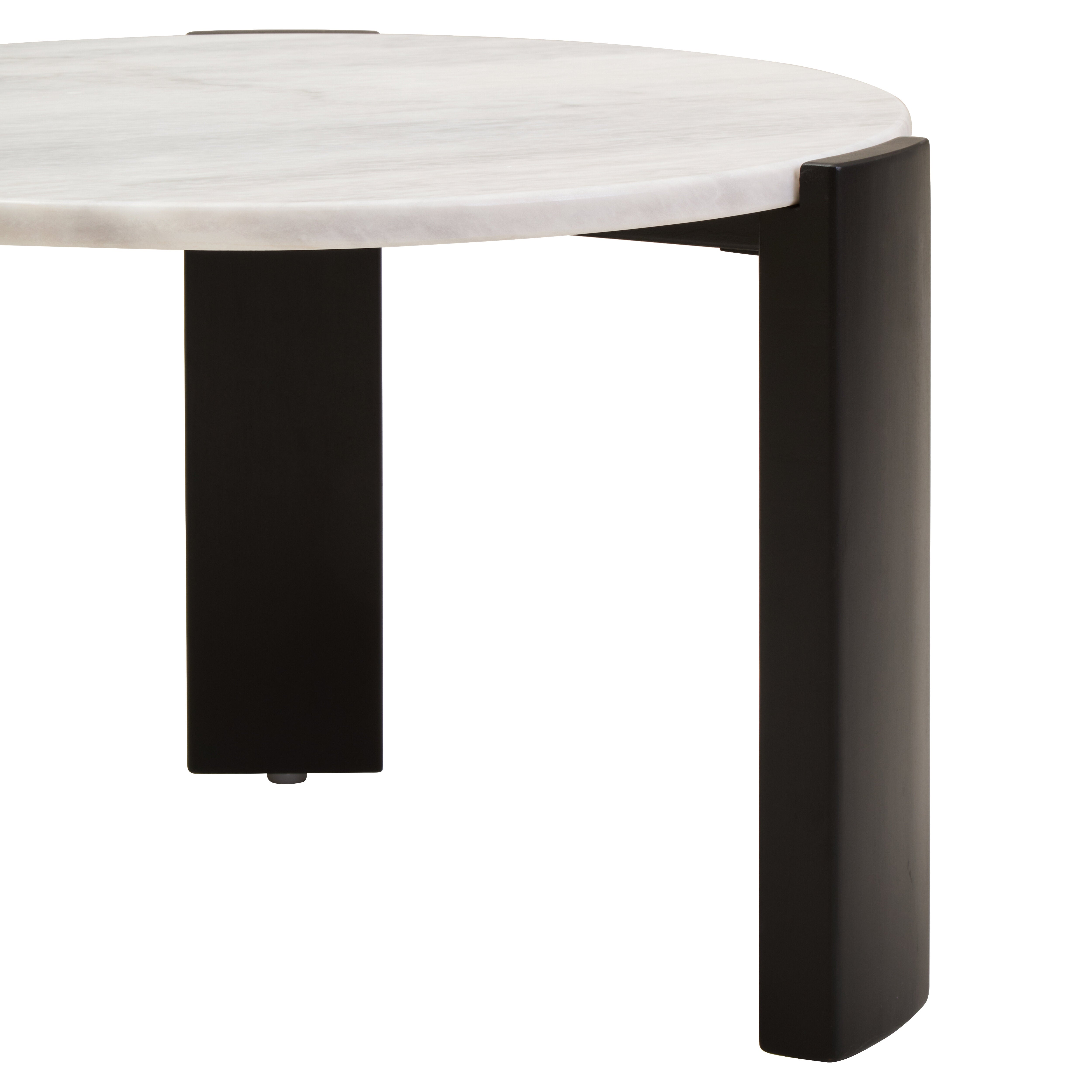 Solanto Round White Marble Top Coffee Table | Small