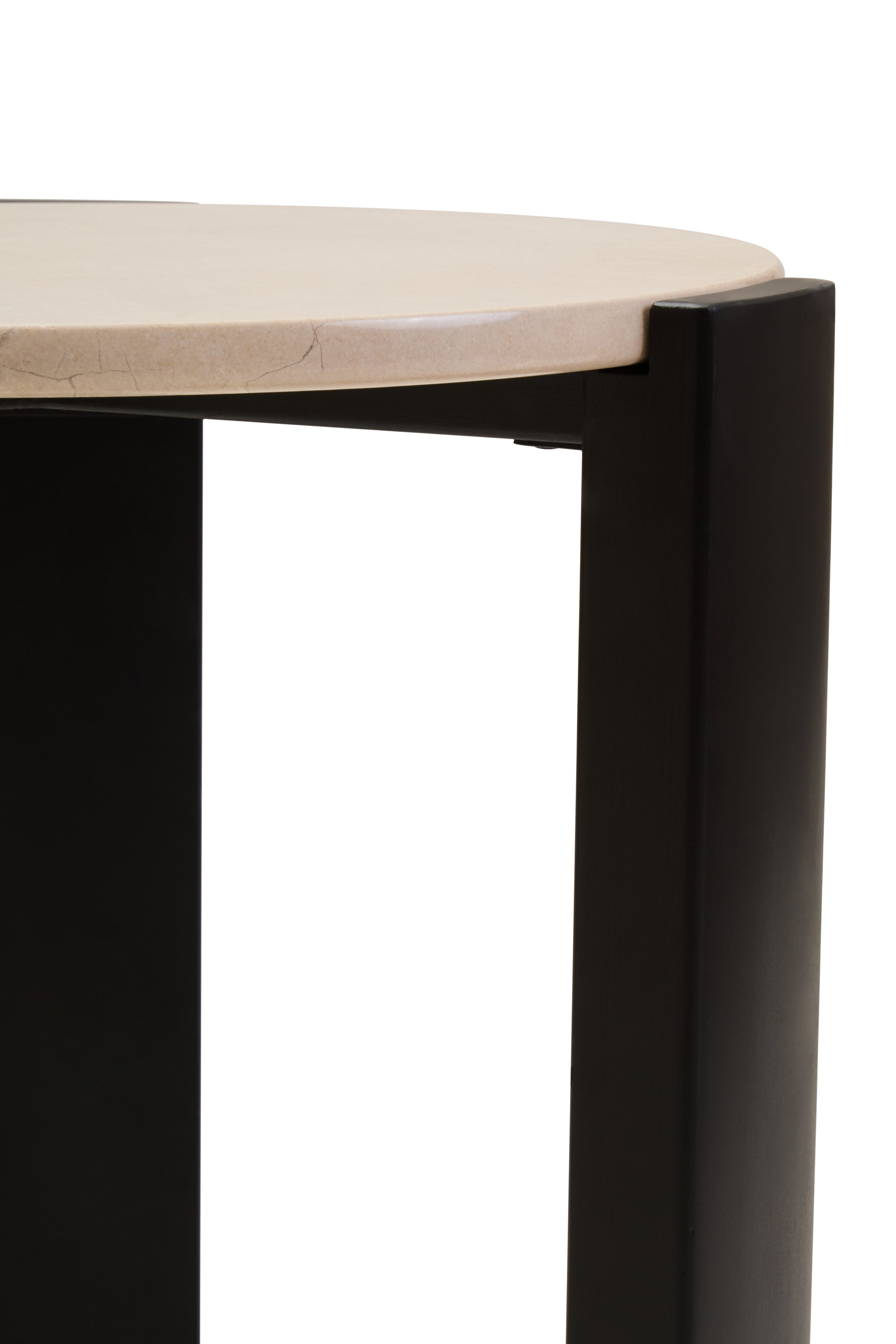 Solanto Cream Marble Top Round Side Table