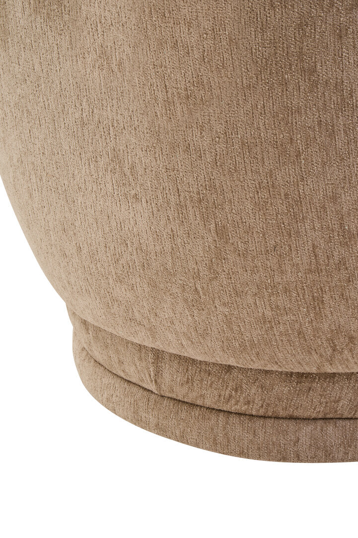 Jude Deep Stone Chenille Curved Chair