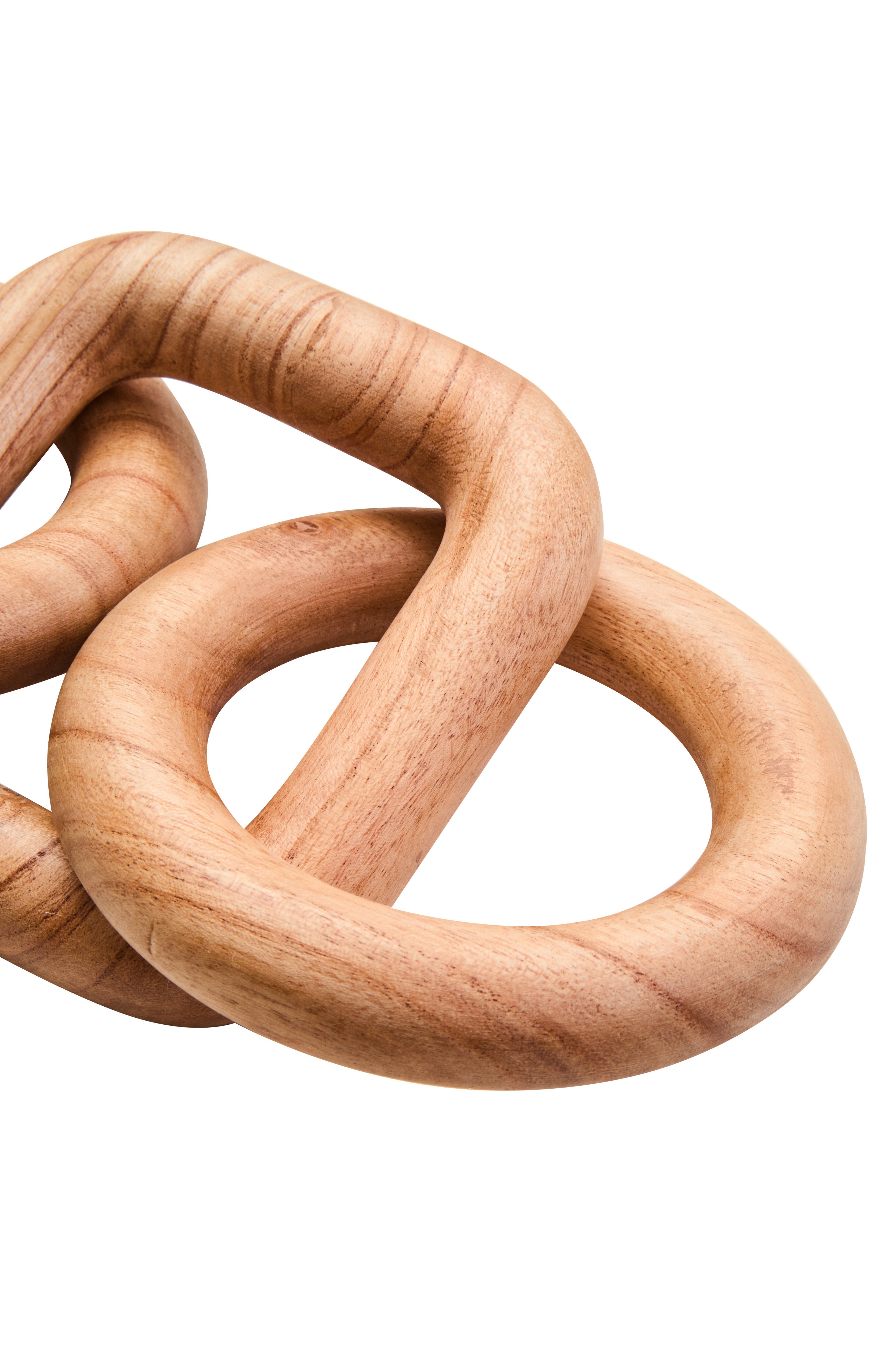 Karna 5 Link Natural Wood Chain Sculpture