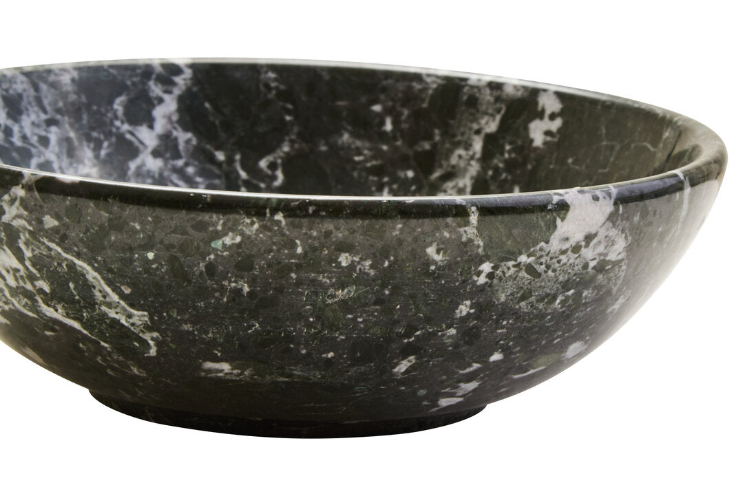 Karter Black & White Marble Bowl
