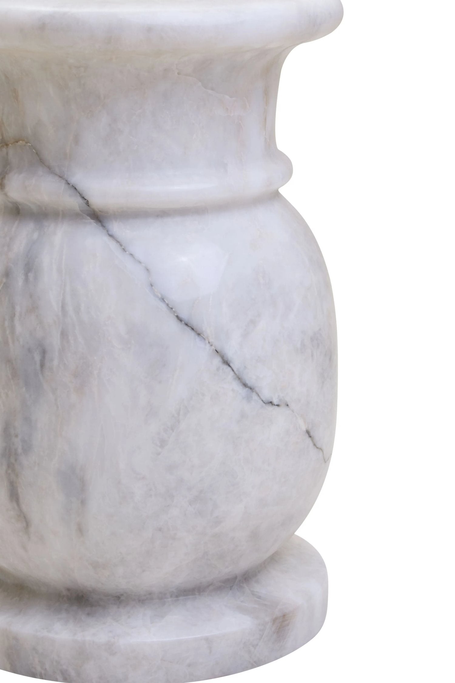 Palladio White Marble Stool & Side Table