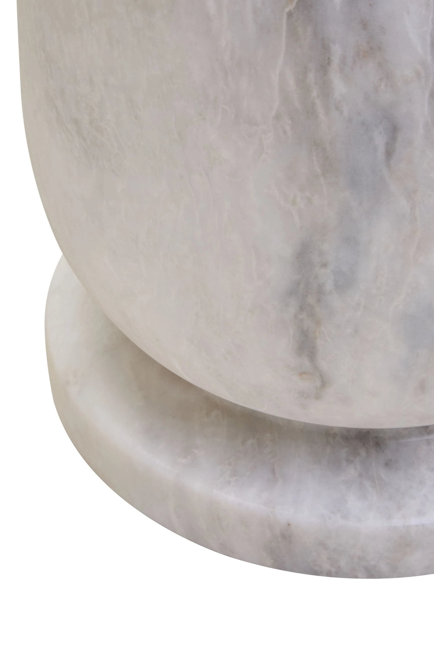 Palladio White Marble Stool & Side Table