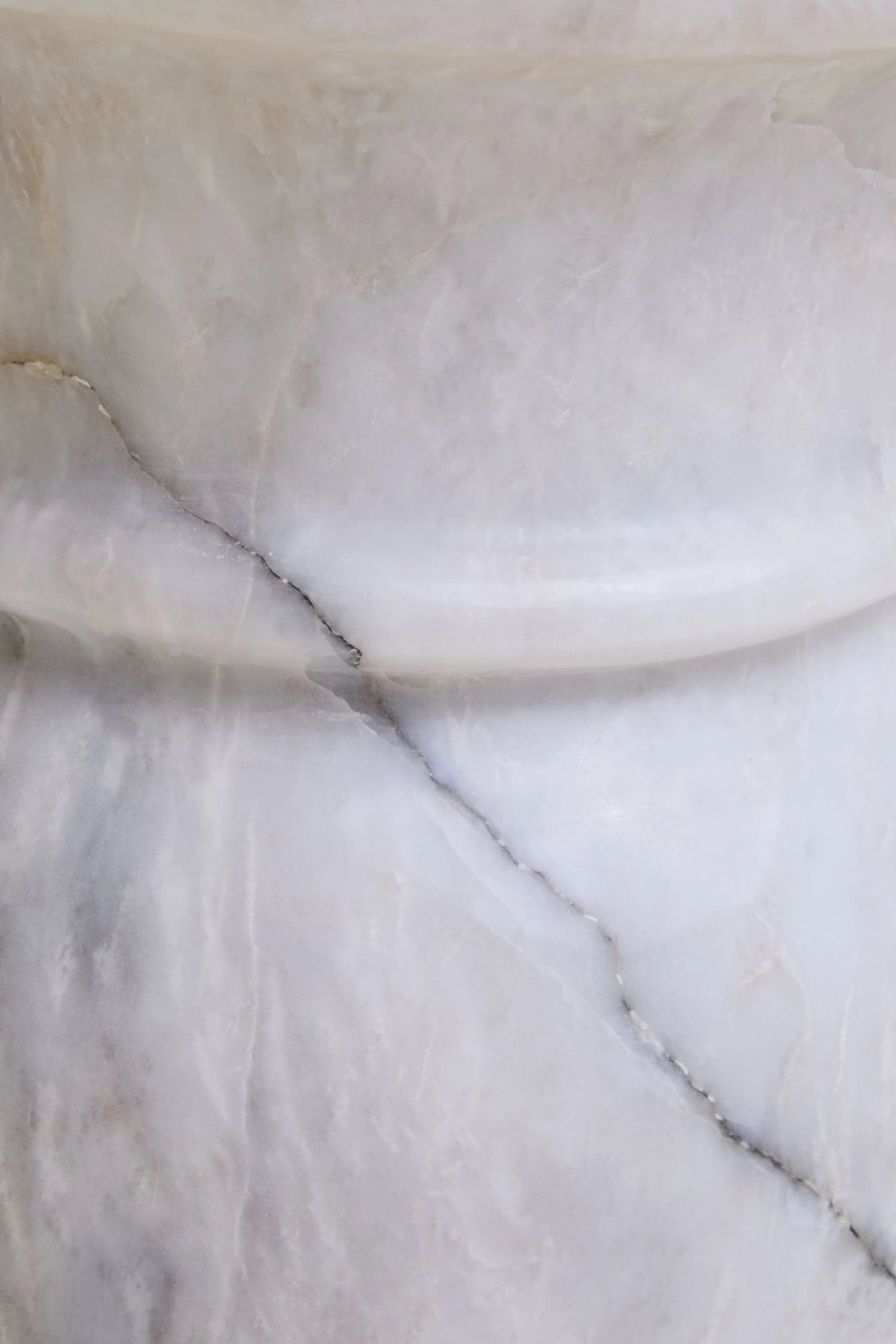 Palladio White Marble Stool & Side Table