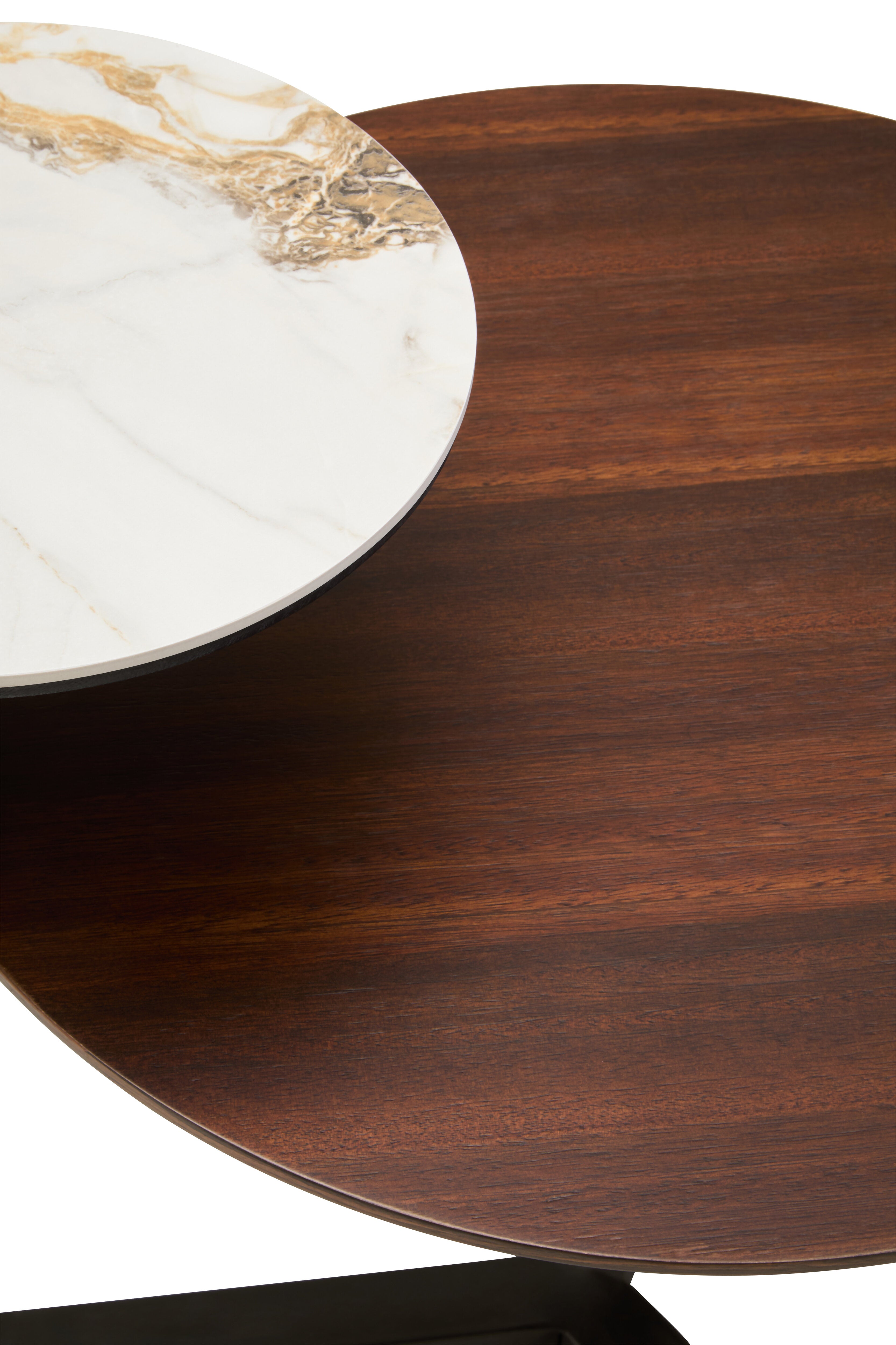 Tavole Round Veneer & Ceramic Coffee Table