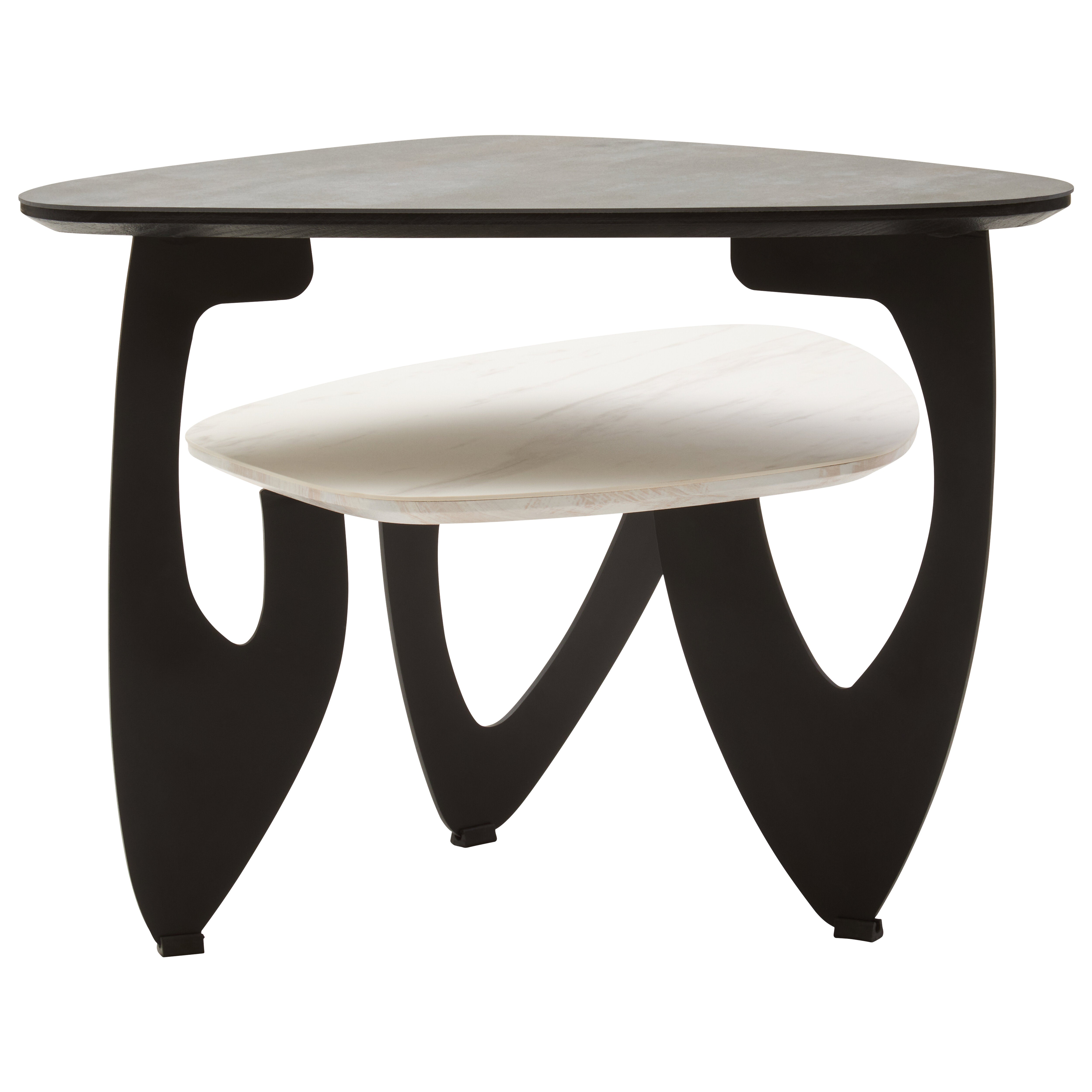 Tavole Asymmetrical Ceramic Coffee Table | Small