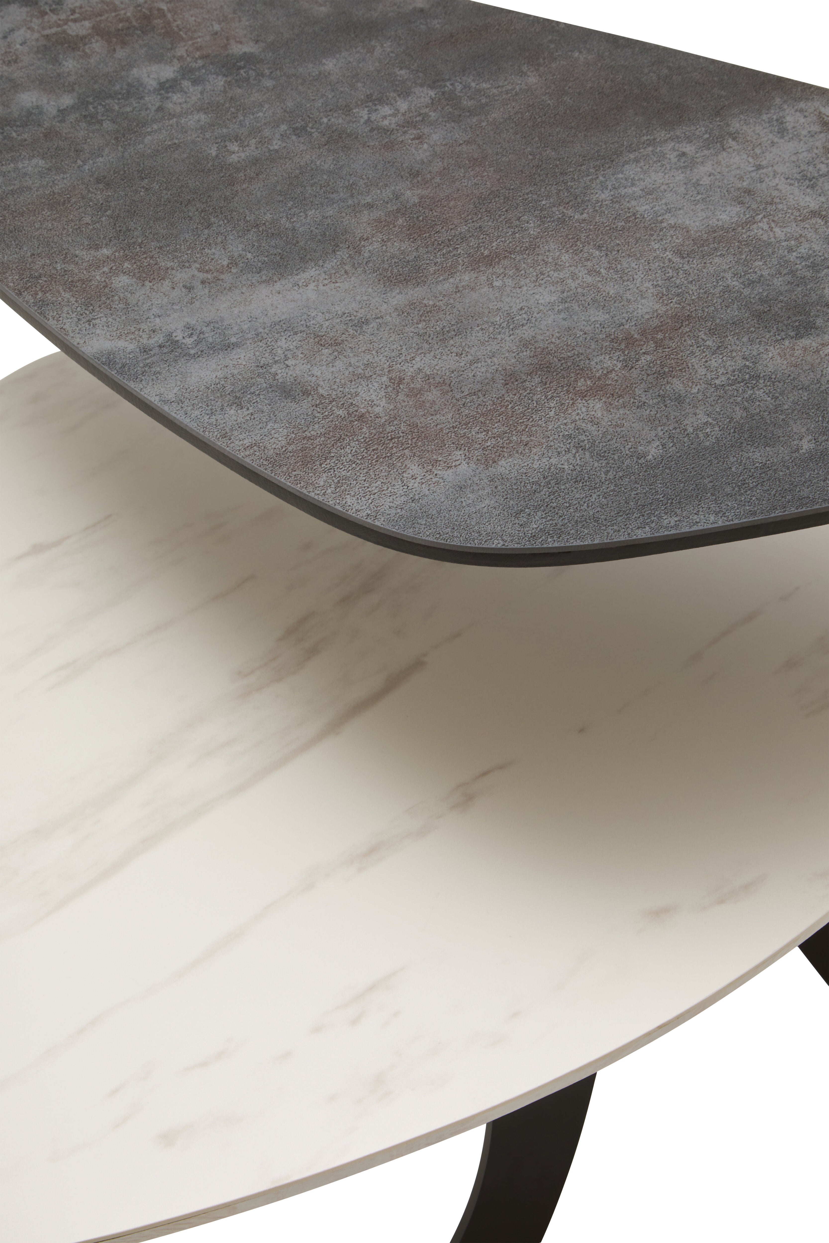 Tavole Asymmetrical Ceramic Coffee Table | Small