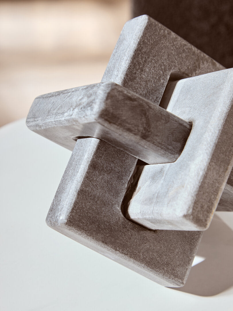 Rico Grey Marble Knot Sculpture